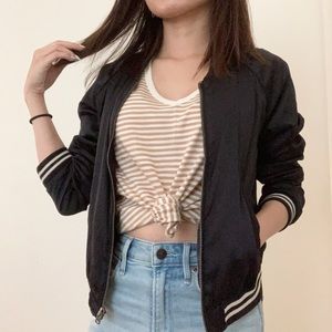 Hollister Cropped Bomber Jacket